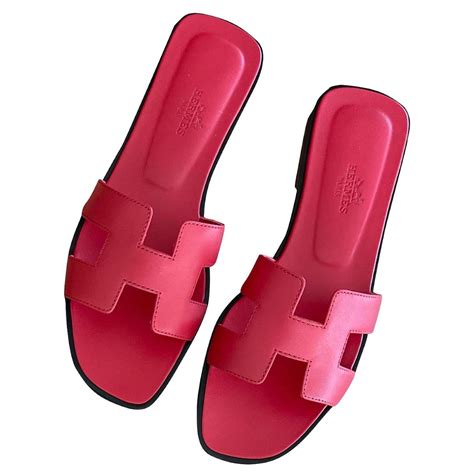 pink suede hermes oran sandals|hermes oran sandals men.